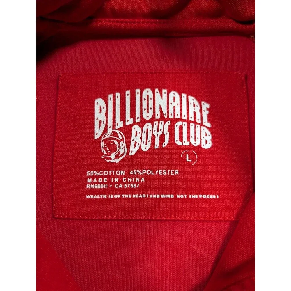 Billionaires Boys Club Red The Mickey Track Jacket Mens Size L Streetwear Y2K